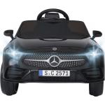 Kinder-Elektroauto Mercedes-Benz CLS 350 Coupé, lizenziert, 2 x 20 Watt Motoren, LED-Scheinwerfer (Schwarz)