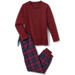Reduzierte Bordeauxrote Karo TCHIBO Nachhaltige Kinderschlafanzüge & Kinderpyjamas aus Baumwolle Größe 170 