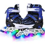 Kinder Inline Skates Verstellbare Blinkende Größe Rollschuhe Roller Skates 31-42