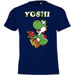 Marineblaue Motiv Super Mario Yoshi Kinder T-Shirts für Mädchen 