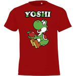Rote Motiv Super Mario Yoshi Kinder T-Shirts für Mädchen 
