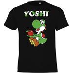 Schwarze Motiv Vintage Super Mario Yoshi Kinder T-Shirts für Jungen 