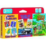 Cartamundi 3 x Kinder-Kartenspiele – Jungle Snap, Paare auf Rädern und glückliche Familien, großer Spaß für Kinder ab 4 Jahren