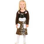 Braune Animal-Print Buttinette Leopardenkostüme für Kinder Größe 98 