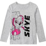Graue Motiv Langärmelige PAW Patrol Bio Printed Shirts für Kinder & Druck-Shirts für Kinder mit Schweinemotiv aus Baumwolle für Mädchen Größe 98 