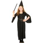 Schwarze Buttinette Zauberer-Kostüme aus Jersey für Kinder Größe 134 