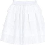 Weiße Elegante Midi Kinderstufenröcke & Volantröcke für Kinder aus Chiffon für Mädchen für den für den Frühling 