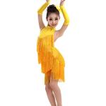 Gelbe Spanierin-Kostüme mit Fransen aus Spitze für Kinder 