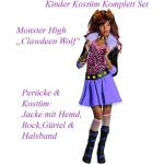 Bunte Monster High Clawdeen Wolf Faschingskostüme & Karnevalskostüme für Kinder Größe 146 