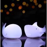 Bunte Kinder Nachttischlampen mit Hai-Motiv batteriebetrieben 