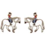 Reduzierte Silberne Motiv Janusch Pferde Ohrringe mit Pferdemotiv aus Silber für Kinder 
