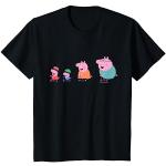 Schwarze Peppa Wutz Kinder T-Shirts mit Schweinemotiv Größe 80 