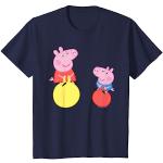 Blaue Peppa Wutz Kinder T-Shirts mit Schweinemotiv Größe 80 