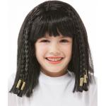 Schwarze Geflochtene Buttinette Cleopatra-Perücken für Kinder 