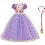 Lila Kurzärmelige Rapunzel – Neu verföhnt Rapunzel Maxi Prinzessin-Kostüme aus Tüll für Kinder 