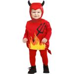Rote Widmann Teufel-Kostüme für Kinder Größe 104 