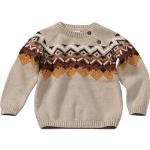Beige Alana Bio Nachhaltige Norweger Pullover für Kinder Größe 116 für den für den Herbst 