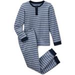 Hellblaue Gestreifte TCHIBO Bio Nachhaltige Kinderschlafanzüge & Kinderpyjamas aus Baumwolle Größe 170 