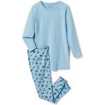 Hellblaue TCHIBO Bio Kinderschlafanzüge & Kinderpyjamas aus Baumwolle Größe 170 