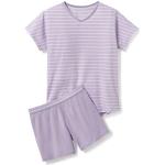 Violette Gestreifte TCHIBO Kurze Kinderschlafanzüge aus Baumwolle Größe 158 