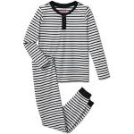 Reduzierte Schwarze Gestreifte TCHIBO Nachhaltige Kinderschlafanzüge & Kinderpyjamas aus Baumwolle Größe 146 