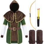 Braune Robin Hood Robin Mittelalter-Kostüme für Kinder Größe 110 