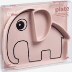 Kinder Silikonteller „Stick&Stay Elephant“ DONE BY DEER™ rosa