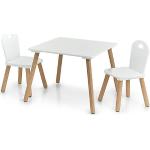 Weiße Skandinavische Nachhaltige Kindersitzgruppen aus Kiefer Breite 50-100cm, Höhe 0-50cm, Tiefe 0-50cm 3-teilig 2 Personen 