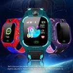 Blaue Smartwatches aus Silikon mit Kamera mit Silikonarmband für Kinder 