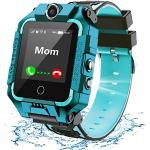 Cyanblaue Wasserdichte Smartwatches mit Anruf-Funktion mit LTE für Kinder 