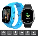 Schwarze Wasserdichte Smartwatches mit Touchscreen-Zifferblatt mit Anruf-Funktion für Kinder zum Schwimmen 