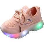Rosa Casual LED Schuhe & Blink Schuhe mit Schnalle rutschfest für Kinder Größe 25 für den für den Sommer 