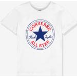 Weiße Kurzärmelige Converse Chuck Taylor Patch Kinder T-Shirts aus Baumwolle 