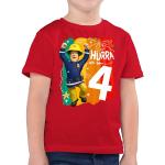 Rote shirtracer Feuerwehrmann Sam Printed Shirts für Kinder & Druck-Shirts für Kinder aus Baumwolle für Jungen Größe 128 