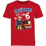 Rote Motiv shirtracer Feuerwehrmann Sam Printed Shirts für Kinder & Druck-Shirts für Kinder aus Baumwolle für Jungen Größe 128 