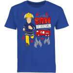 Royalblaue shirtracer Feuerwehrmann Sam Printed Shirts für Kinder & Druck-Shirts für Kinder aus Baumwolle für Jungen Größe 104 
