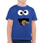 Royalblaue Motiv shirtracer Sesamstraße Kinder T-Shirts aus Baumwolle für Jungen Größe 104 