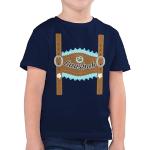 Dunkelblaue Motiv shirtracer Kindertrachtenshirts aus Leder für Jungen Größe 116 