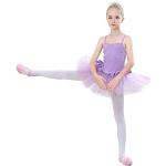 Violette Elegante Tanzschuhe mit Knopf für Kinder 