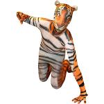 Gelbe Animal-Print Tigerkostüme für Kinder Größe 134 