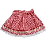 Rote Bestickte Bondi Kindertrachtenröcke mit Volants aus Baumwolle für Mädchen Größe 122 