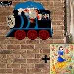 Blaue etc-shop Wandlampen & Wandleuchten für Kinderzimmer mit Eisenbahn-Motiv E14 