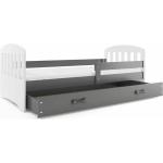 Weiße Betten mit Matratze aus Kiefer mit Schublade 80x190 