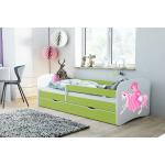 Grüne Prinzessin Betten mit Pferdemotiv mit Schublade 70x140 