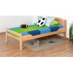 Hellbraune Moderne STEINER Betten mit Matratze aus Massivholz 90x190 