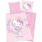 Rosa Motiv Hello Kitty Motiv Bettwäsche aus Renforcé 2-teilig 