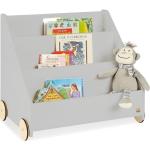 Graue Bücherregale für Kinderzimmer aus MDF Breite 50-100cm, Höhe 50-100cm, Tiefe 50-100cm 