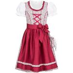 Bestickte Kinderfestkleider mit Herz-Motiv mit Rüschen mit Reißverschluss aus Baumwolle für Mädchen Größe 122 3-teilig 