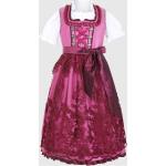 Pinke Bestickte Elegante Krüger Dirndl Kinderfestkleider aus Polyester für Mädchen Größe 116 