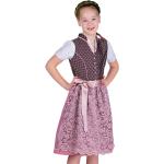 Auberginefarbene Isar Trachten Kinderfestkleider für Mädchen Größe 164 2-teilig 
